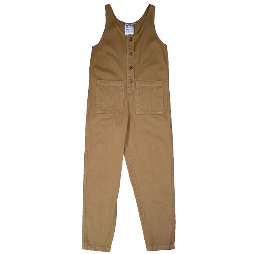Jungmaven button front jumper jumpsuit coyote L